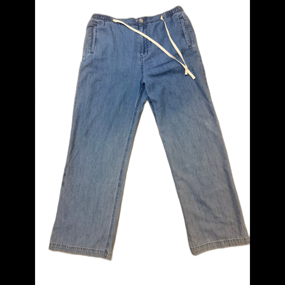 tgla 90's Y2K Retro Vintage Light Blue Drawstring Wide Leg Pants Size L